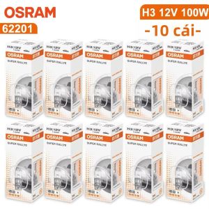 Osram | Bộ Bóng Đèn Halogen Ô Tô OSRAM 10 Chiếc 100W 80W H1 H4 H3 H7 12V 3200K Tiêu Chuẩn Đèn Pha Ô Tô Cao Thấp Chùm Sáng Cao Chùm Sáng Thấp Đèn Sương Mù Chất Lượng OEM