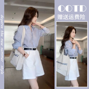 Fashionable Younglooking Shirtshorts Set Elegant Style Spring Summer Collection Quality Material by Guomand Small Fragrance Style