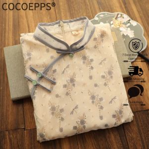 COCOEPPS dresses for women cheongsam 2024 Summer Womens New French Cheongsam Fashion Temperament Dresses