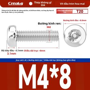 Creaby | Vít An Ninh Chống Trộm Tự Khóa Inox