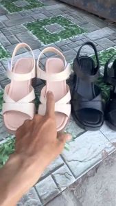 Sandal Nữ ANH DUY Cao Gót Cột Kín Da Bò Thật Trơn 7cm