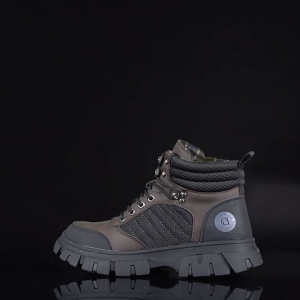 Giày bảo hộ chống đinh HUTA chống trơn trượt chống dập ngón da bò cổ lửng hàng chính hãng kèm lót khử mùi