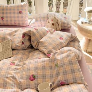 Bộ Đồ Giường Trẻ Em Dễ Thương Có Họa Tiết Chó Sắn Sùi Bộ Đồ Giường Cotton Giặt Sạch Bộ Đồ Giường Đơn Cho Ký Túc Xá Sinh Viên Bộ Ba Món