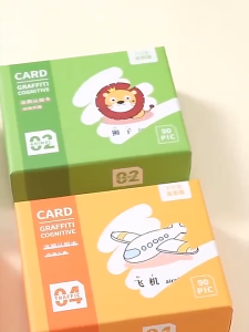 Doodle Flash Card Early Educational Cards Pinyin Fruits Alphabets Chinese Character Numbers