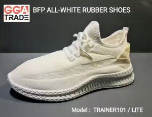 WHITE RUBBER SHOES TRAINER 101 / LITE WEAR BY GGA TRADE