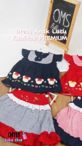 FREE CELANA! Gaun Bayi usia 6-12 bulan Model Tali / Dress Bayi Perempuan Lucu / Gaun Bayi Newborn