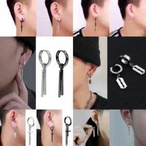 Gothic Punk Tassel Ear Clips – Hypoallergenic Stainless Steel Korean Earrings