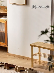 Entryway Shoes Rack Double Storage Simple Footstool Storage Shoe Cabinet with Seating for Home Entrance