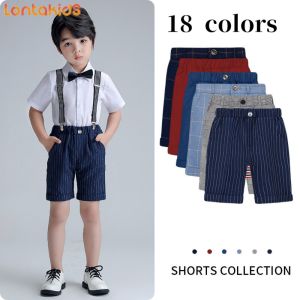 lontakids Kids Boys Summer Suit Shorts School Uniform Bottoms Wedding Party Formal Dress Clothing 16 Colors 3-16 Years (Only short)