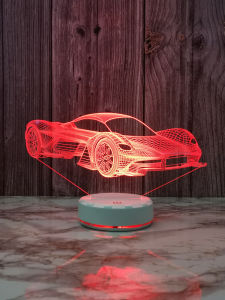 Sports Car Seven-Color Night Light Bedroom Bedside Lamp Computer Table Decoration Table Lamp Bar E-Sports Room KTV Ambience Light