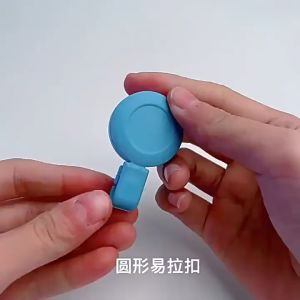 Retractable ID Buckle Badge Lanyard Card Holder Name Tag Protective Case ID Card Holder