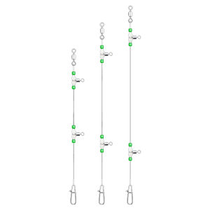 Night Glow Fishing Leaders Fishing Leader Line with Swivels and Snaps Fishing Front Guide Line for Saltwater Freshwater