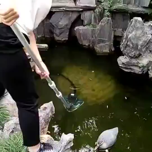 DEKES Pool Vacuum Cleaner Swimming Pool Underwater Cleaning Vacuum Pump Fish Pond Fish Waste Small Pool