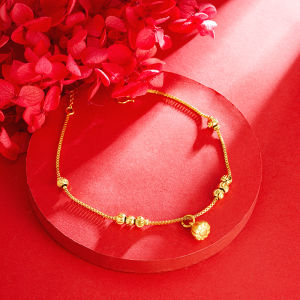 New Elegant Lotus Seed Foot Bracelet Womens Foot Jewelry Gold Plated Simulated Gold Gift for Girlfriend Non-Fading Fashion Accessories