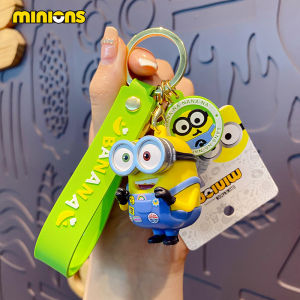 Authentic Classy Minions Keychain Pendant for Women Exquisite Backpack Hanging Ornament Cartoon Cute Couple Key Chain Men