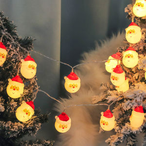 10/20/40 Leds Christmas String Lights Santa Claus LED Xmas Tree Decorative Light Indoor Room Decoration Lights Party Decor 616