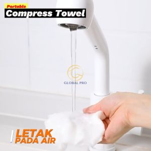 7PCS Compressed Towel Disposable Compressed Towel Tablets Portable Towel Soft Facial Towels Tuala Kecil Tuala Muka Camp
