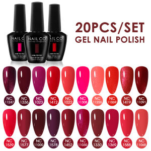 NAILCO 20pcs Hema/TPO Free Gel Nail Polish UV/LED Nails Art All For Manicure Gel Professionals Nail Set 15ml Lakier Hybrydowy