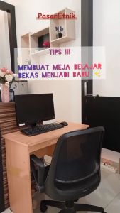Wallpaper Dinding Kamar Warna Polos Denim Pelapis Furniture Kayu Triplek Lemari Meja Pintu Ukuran 100cm
