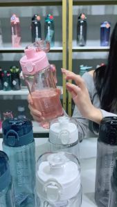 780ML Portable Water Bottle Leak Proof Reusable One-hand Push Button Sports Gym Home Travel Use