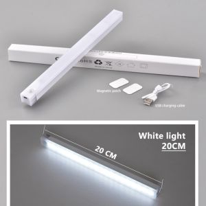 Aitemay Wireless Magnetic Motion Sensor LED Light Strip TYPE-C Rechargeable Under Cabinet Lamp for Bedroom Night Light Closet Stair Kitchen Camping – Auto On/Off Easy Install