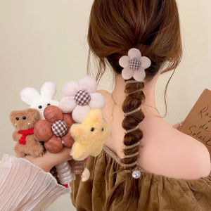 1ชิ้นสายรัดสายโทรศัพท์ผู้หญิงหญิงสาวน่ารักตุ๊กตาดาวยางยืดแถบยางขดลวดเกลียว ปริมาณ 1 ชิ้น