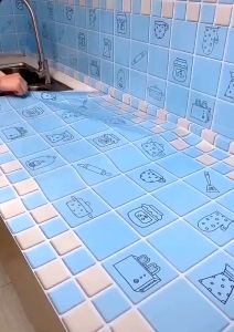 PROMO Stiker Dapur Sticker Kitchen Glossy Anti Minyak/Anti Panas/Anti Air/Anti Luntur Marmer PVC Ukuran 60cm x 10 meter