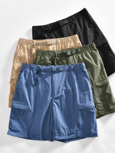 Outdoor Summer Men Women Workwear Multi-Pocket Solid Color Five-Quarter Shorts Casual Pants Breathable Nylon Youth Fashion
