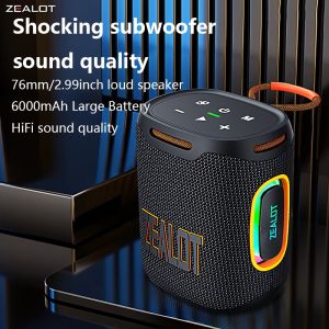 ZEALOT S122 25W Portable Wireless Speaker Wireless Speaker Bass Boost Dual Pairing 6000mAh Battery.