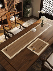 Modern Minimalist Leather Table Flag Waterproof Luxury High End Tea Table Mat Tea Ceremony Cloth Fashionable Home Tablecloth