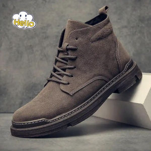 Mens Martin Boots Black/Brown Trend Casual High Top Shoes Outdoor Anti slip Mens Shoes