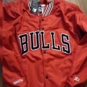 Jaket Varsity Bulls Mitchells Ness full tag & Label