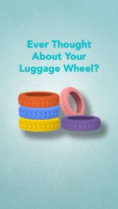 【New】Premium Protect Suitcase Luggage Wheels Wheel Silicone Protector Rubber Cover Reduce Noise Pelindung Roda Beg Bagasi