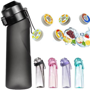 1pc 22oz Portable Sports Water Bottle With 5 Flavour Pods Scented Leakproof Water Bottle With Straw For Gym Outdoor Activities