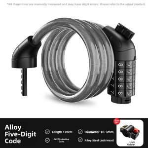 MONLEYTA | Portable Chain Lock For Bicycles Electric Vehicles Anti-Theft Password Lock Mountain Bike Single Speed Lock Accessories Lock