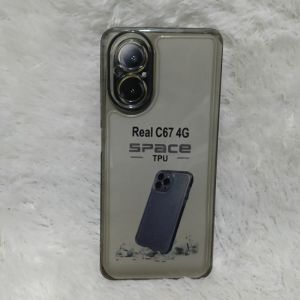 Case / Casing Clear Black REALME 67 Silicon Hitam Bening
