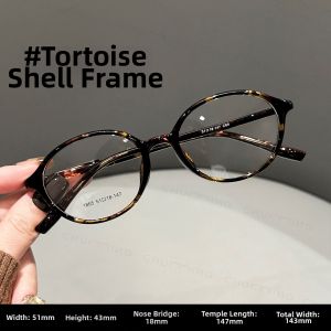 Chuming | Retro Personalized Oval Small Face Nearsightedness Anti-blue Light Glasses Frame Mocha Brown