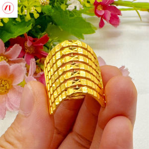 XT Jewellery Korea 24k Wide Ring Women Fashion 916 Original Gold Plated