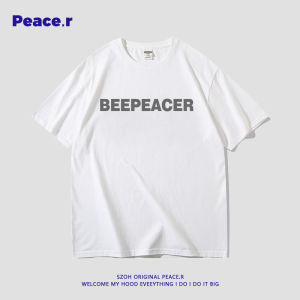 เสื้อยืดคอกลมแขนสั้นผ้าฝ้ายแท้ 270g สำหรับผู้ชาย ทรงหลวม สไตล์เกาหลี แฟชั่นฤดูร้อน ใส่สบาย ลำลอง