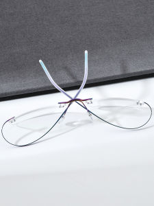 FONEX แว่นตาไทเทเนียมไร้ขอบสำหรับผู้ชายกรอบแว่นตาผู้หญิงไร้กรอบคุณภาพสูงออกแบบได้ตามต้องการแว่นสายตา85707