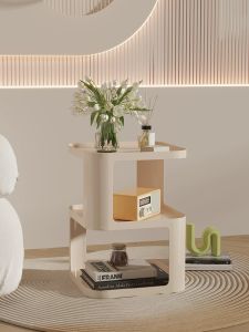 YIZUO | Cream Iron Luxury Storage Side Table