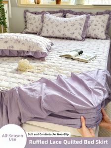 Suxuan | Ruffled Wrinkle Chiffon Quilted Mattress Protector