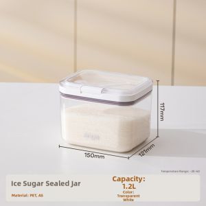 anya | Food Grade Sugar Storage Container with Spoon Ice Yellow Sealed Moisture-Proof