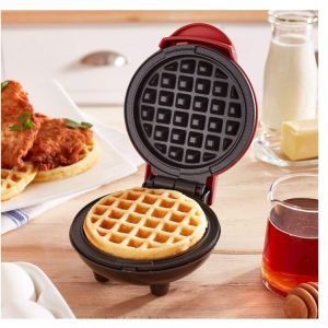 Mini Electric Waffle Maker Non-Stick Pan Circular Bakeware Pancake Cookies Breakfast Machine Eggcake Sandwich Breakfast Making Machine For Students
