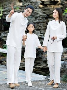 ชุดโยคะผ้าฝ้ายลินินหลวมสำหรับทั้งชายและหญิง ชุดโยคะสำหรับเด็ก ชุดไทจิ ชุดสมาธิ ชุดผู้ชาย ชุดโยคะฤดูใบไม้ผลิและฤดูร้อน