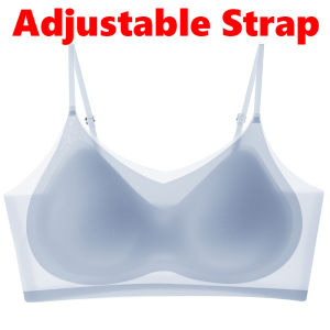Maniyun 0.1cm Thin Summer Ice Silk Bra Women Comfort Seamless Bra Beauty Back Push Up Bra Lingerie