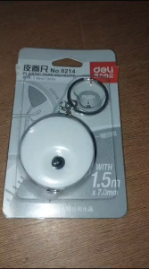 Deli meteran mini plastik bahan fiberglass tidak mudah kusut dan tahan lama 4 warna 1.5m 79650