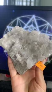 Viên đá Thạch Anh trắng hình trái tim năng lượng thuần khiết tự nhiên thiên nhiên vũ trụ 804