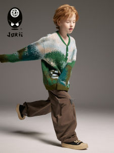 Jokii | Trendy Boys Autumn Winter Sweater and Hiking Pants Set
