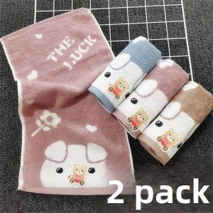 Soft Absorbent Pure Cotton Childrens Small Towel Cute Cartoon Design Face Wash Towel for Boys And Girls Baby Infant Home Use